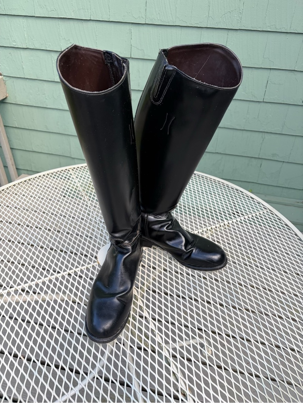 Devon-Aire Tall Riding Boots Women’s 10W Black Equestrian Boots Leather